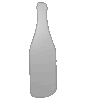 Acrylglasplatte in Flasche-Form konturgefräst <br>einseitig 4/0-farbig bedruckt