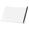 Block mit Leimbindung und Deckblatt, DIN A4 quer, 100 Blatt, 5/0 farbig einseitig bedruckt (CMYK 4-farbig + 1 Sonderfarbe HKS oder Pantone)