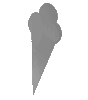 Hartschaumplatte in Eis-Form konturgefräst <br>einseitig 4/0-farbig bedruckt