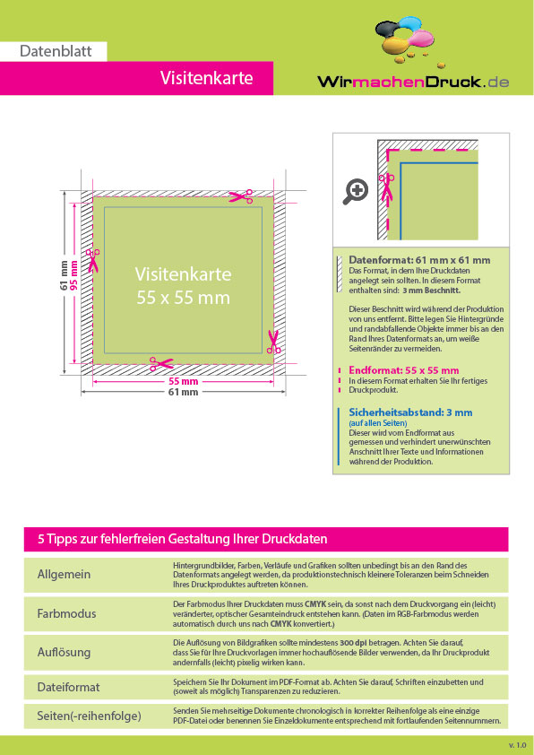 Product Bild multiloft-visitenkarten_quadrat_55_x_55_mm_beidseitig_folienkaschiert_mit_softfeel-folie__4_4_farbig_(beidseitiger_druck)