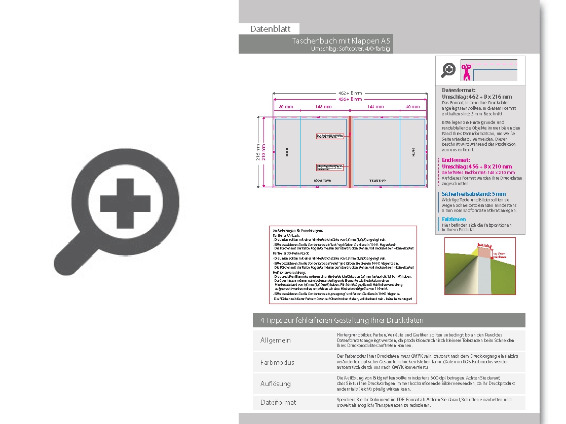 Product Bild taschenbuch_mit_klappen__din_a5_hoch__umschlag_4_0-farbig_cmyk__inhalt_304_seiten_1_1-farbig_schwarz