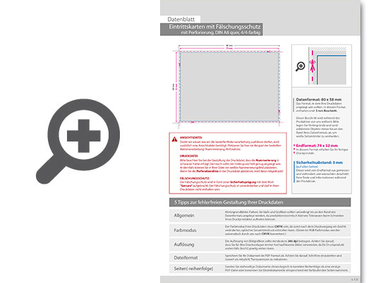Product Bild eintrittskarte_mit_f__lschungsschutz_din_a8_quer__mit_perforierung_(4_4_beidseitig_bedruckt)
