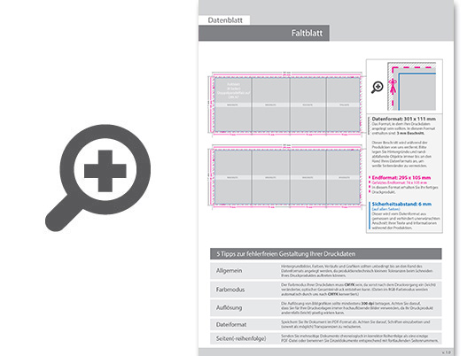 Product Bild faltblatt__gefalzt_auf_din_a7__vertikaler_doppelparallelfalz__8-seitig