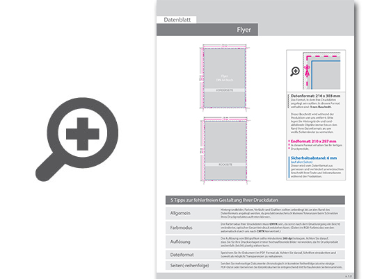 Product Bild multiloft-flyer_din_a4_hoch_(21_0_cm_x_29_7_cm)_beidseitig_folienkaschiert_gl__nzend__4_4_farbig_(beidseitiger_druck)