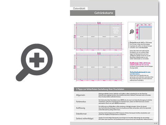 Product Bild getr__nkekarte__gefalzt_auf_din_lang__8-seiter_(zickzackfalz)