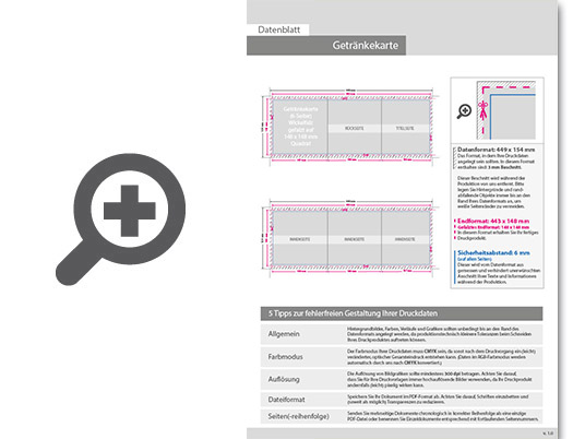 Product Bild getr__nkekarte__gefalzt_auf_quadrat_14_8_cm_x_14_8_cm__6-seiter_(wickelfalz)