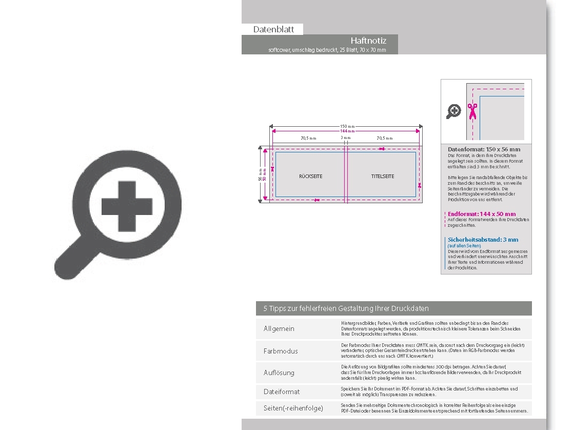 Product Bild mini-haftnotizen_mit_25_blatt_im_bedruckten_kartonumschlag