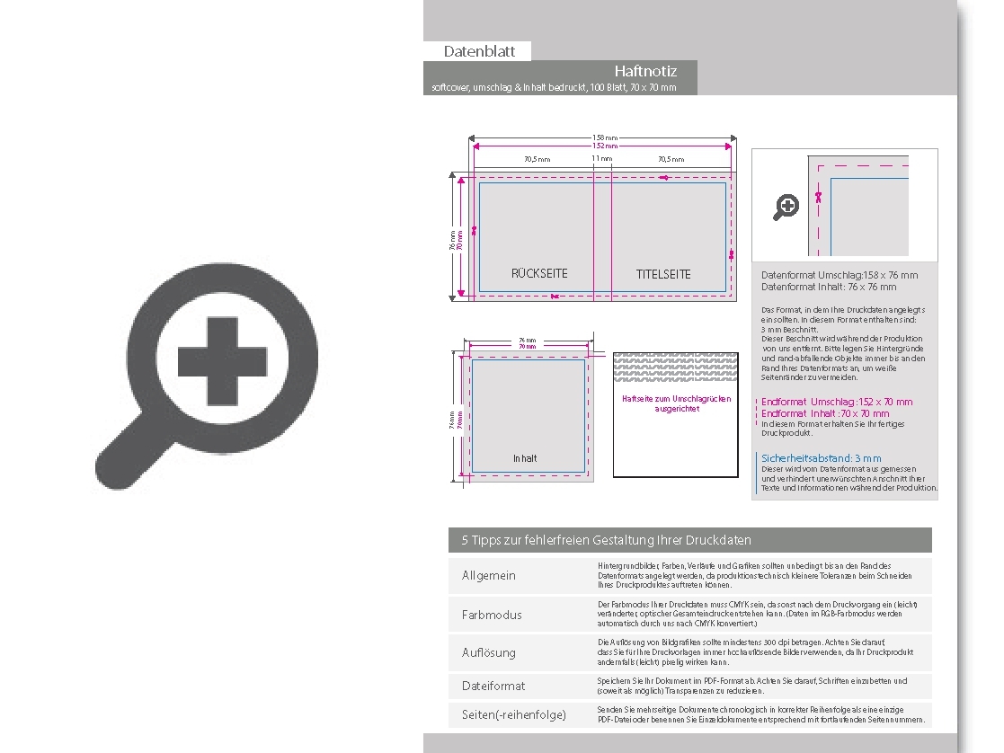 Product Bild haftnotizen_70_x_70_mm__100_blatt_mit_bedrucktem_inhalt_und_kartonumschlag