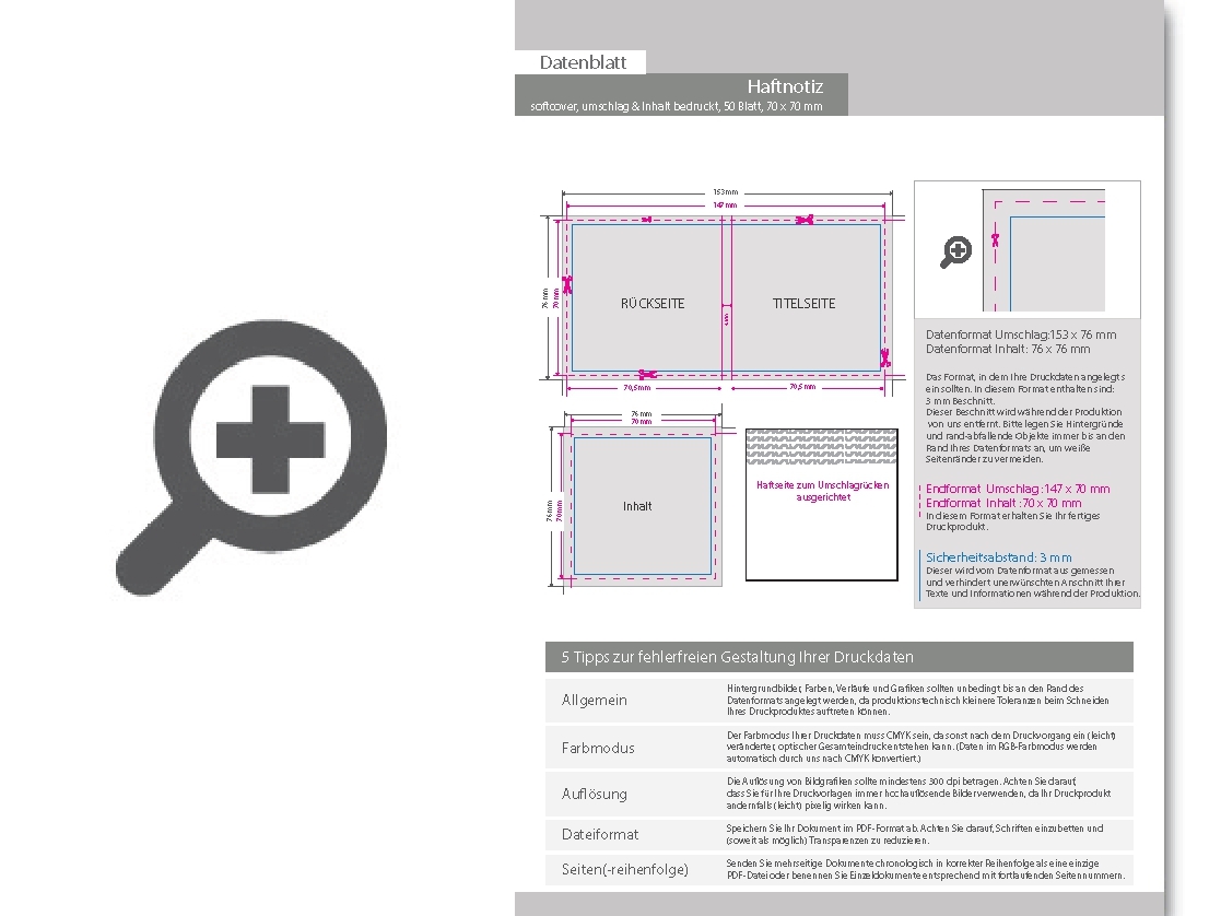Product Bild haftnotizen_70_x_70_mm__50_blatt_mit_bedrucktem_inhalt_und_kartonumschlag