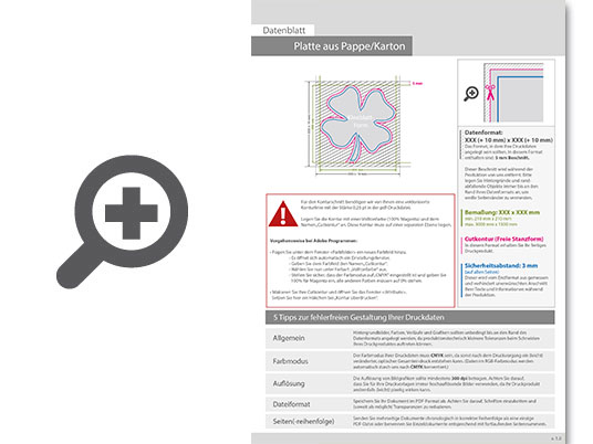 Product Bild karton_mit_wabenstruktur_in_kleeblatt-form_konturgefr__st___einseitig_4_0-farbig_bedruckt