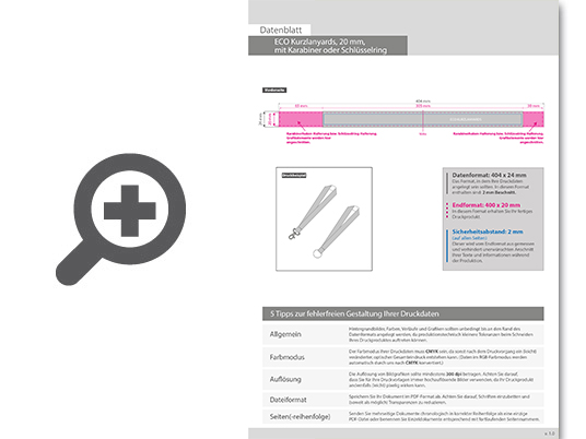 Product Bild kurze_schl__sselanh__nger_aus_recyclingmaterial__20_mm_schl__sselbandbreite__4_0-farbig_einseitig_bedruckt