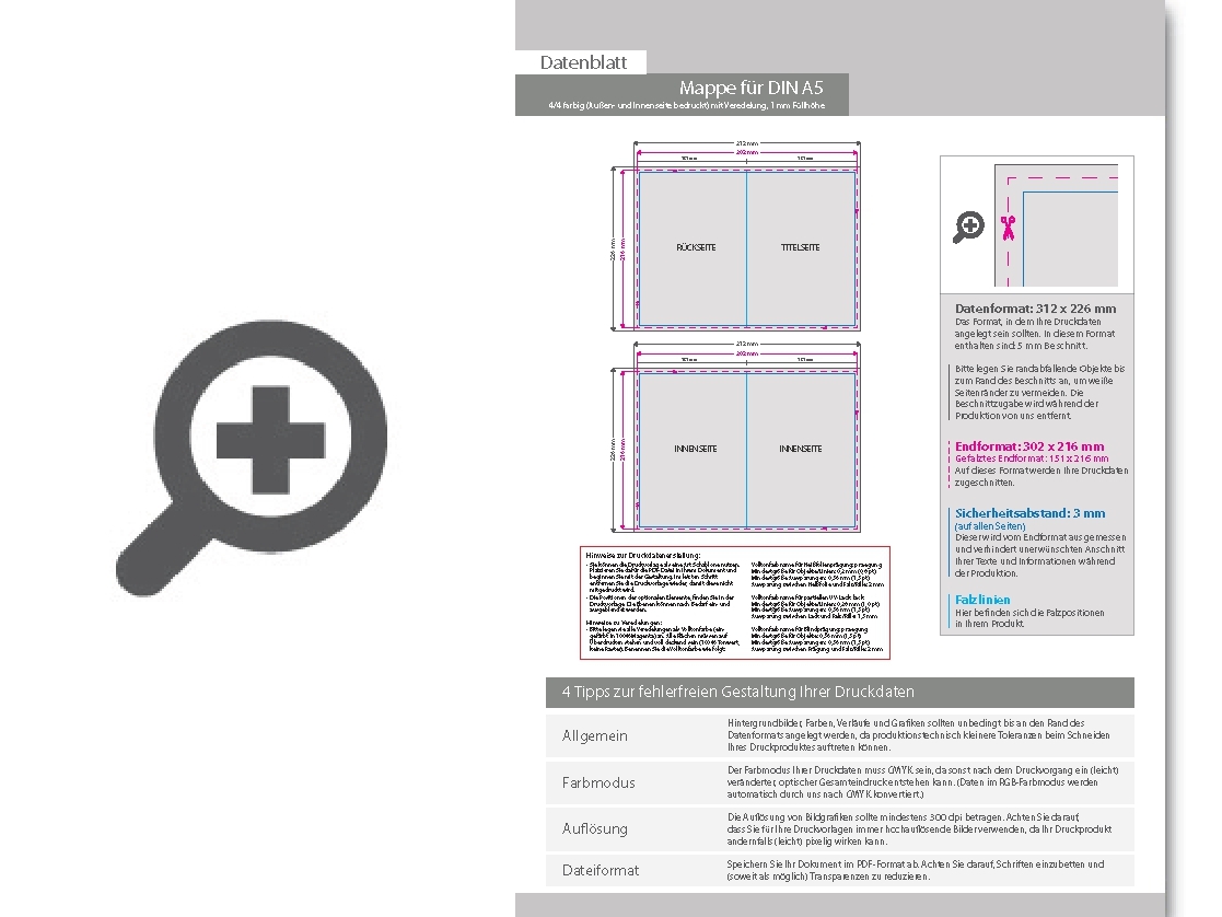 Product Bild mappe_f__r_din_a5__4_4_farbig_(au__en-_und_innenseite_bedruckt)__mit_softfeel-folie_kaschiert