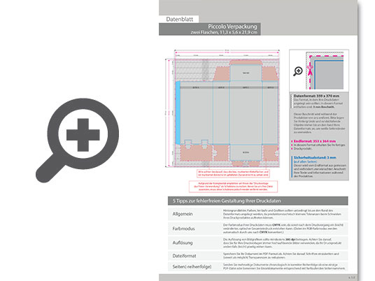 Product Bild piccoloverpackung_f__r_zwei_flaschen_(11_3_x_5_6_x_21_9_cm)_einseitig_bedruckt_4_0-farbig
