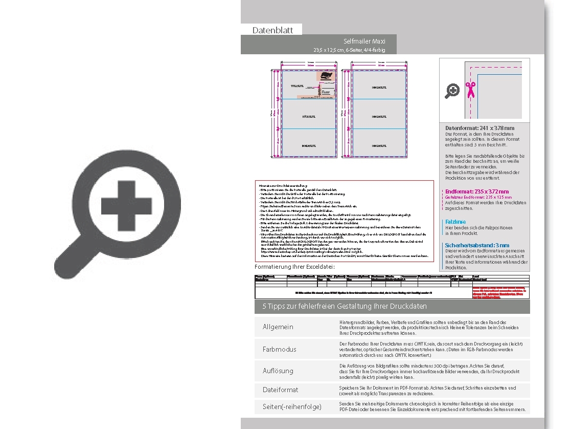 Product Bild selfmailer__gefalzt_auf_maxi-format_(23_5_x_12_5_cm)__6-seiter