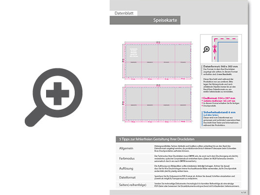 Product Bild speisekarte__gefalzt_auf_14_0_cm_x_29_7_cm__8-seiter_(wickelfalz)