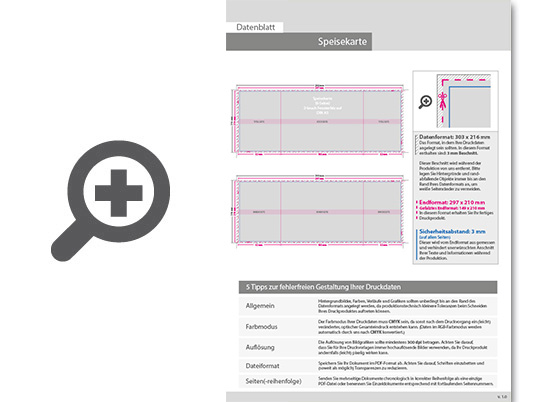 Product Bild speisekarte__gefalzt_auf_din_a5__6-seiter_(2-bruch_fensterfalz)