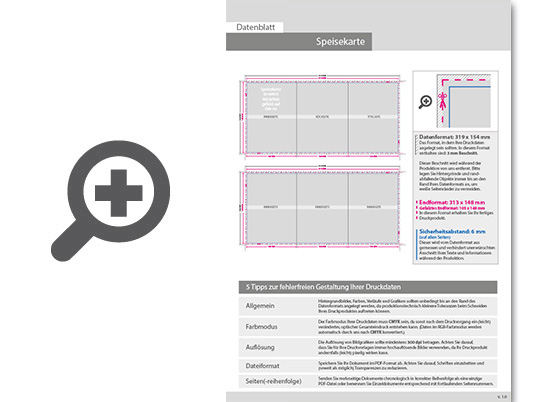 Product Bild speisekarte__gefalzt_auf_din_a6__6-seiter_(wickelfalz)