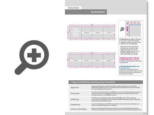 Product Bild speisekarte__gefalzt_auf_quadrat_14_8_cm_x_14_8_cm__8-seiter_(doppelparallelfalz)
