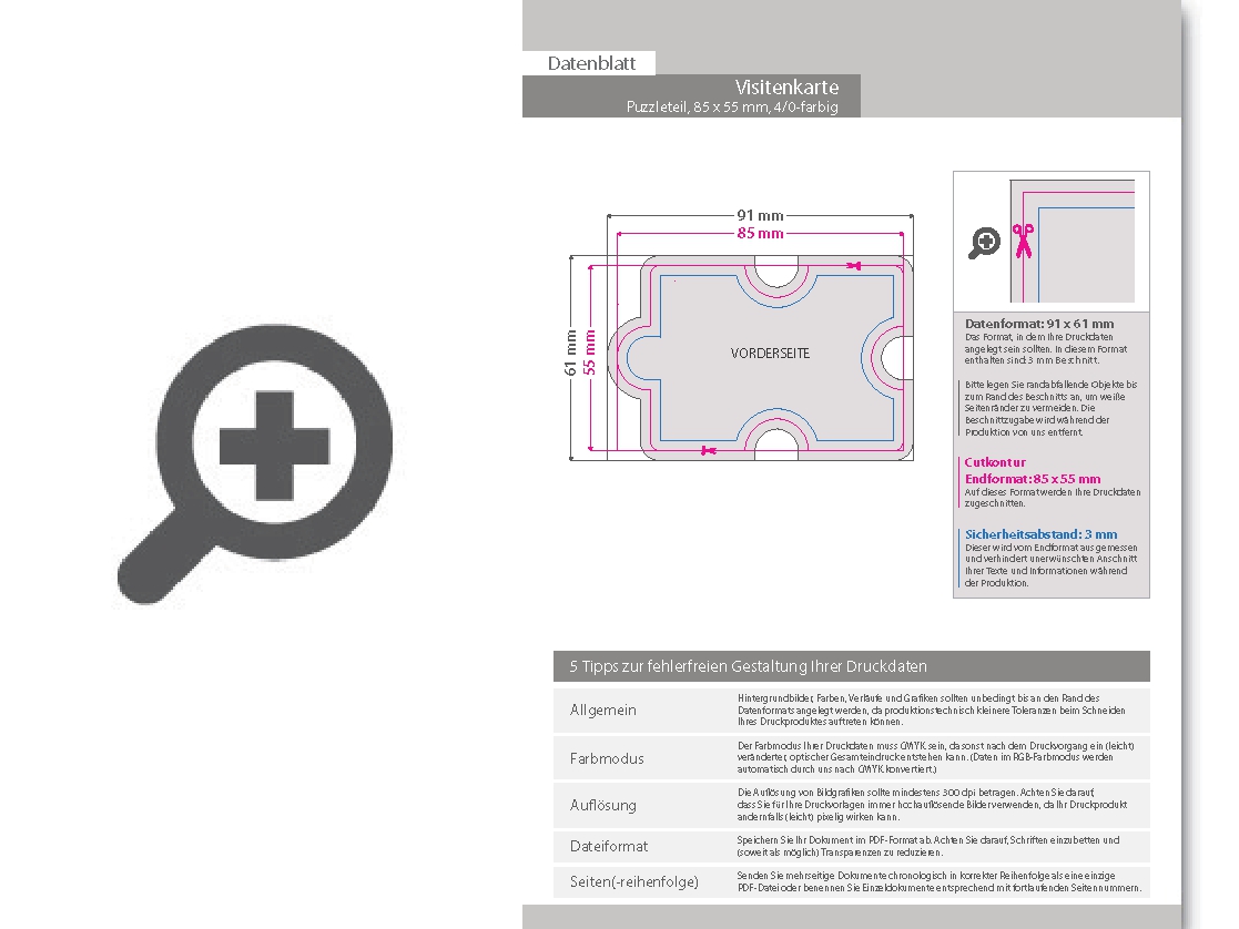 Product Bild visitenkarte_puzzleteil__85_x_55_mm__1-seitig__4_0-farbig_cmyk