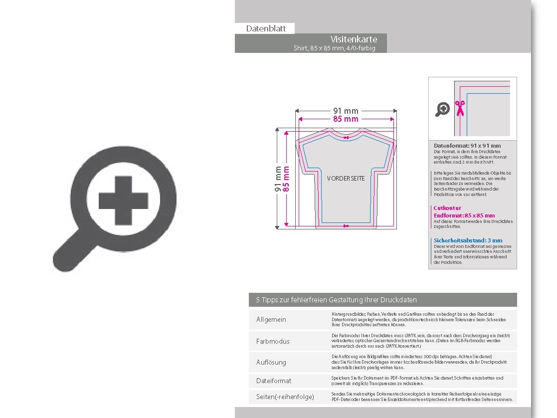 Product Bild visitenkarte_shirt__85_x_85_mm__1-seitig__4_0-farbig_cmyk